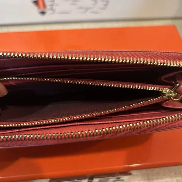 Prada Saffiano Leather Zip Around Long Wallet - Picture 8 of 10